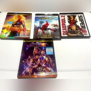 Marvel Bundle UV HDR Blu-Ray, DVD, & Digital Code Combo Packs. Includes 4